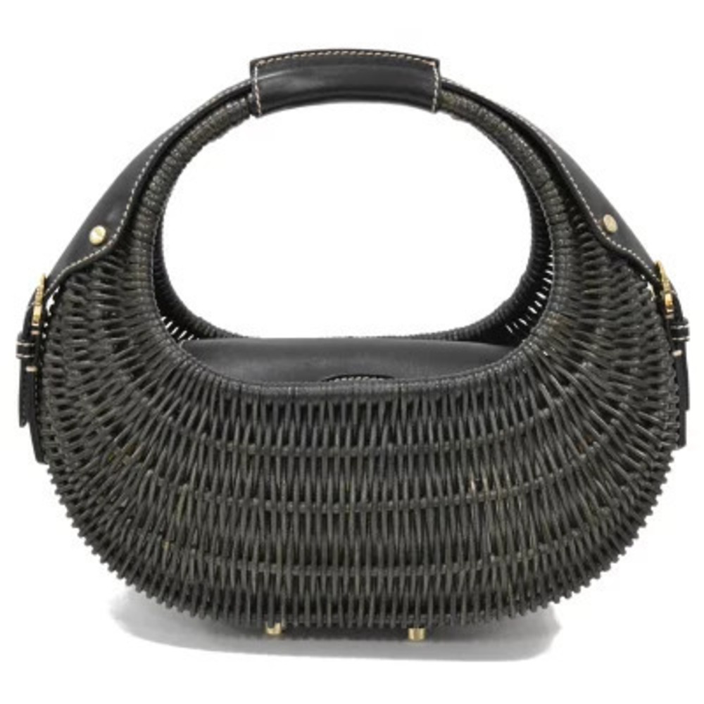 Salvatore Ferragamo Gancini Leather Bag Black